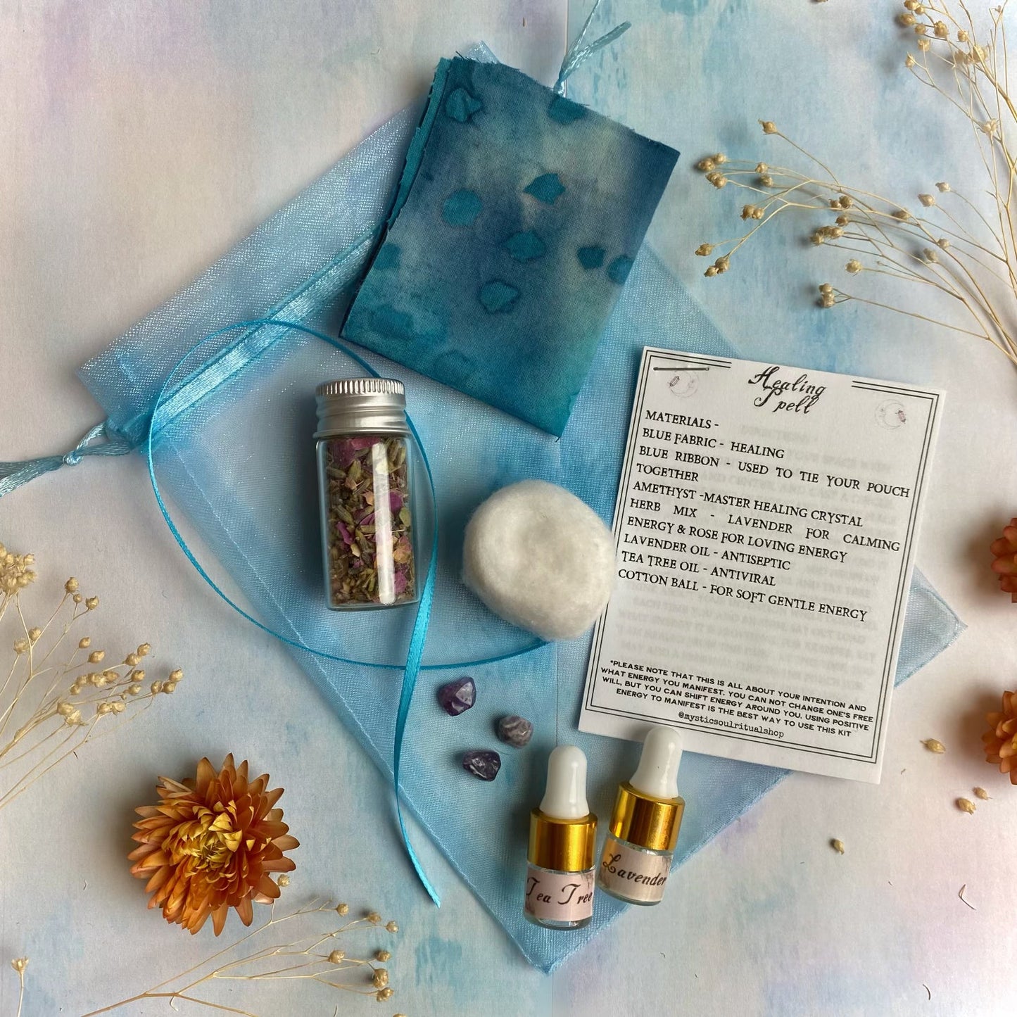 Healing spell ritual kit - physical emotional spiritual healing by Hex & Harvest Co. apothecary