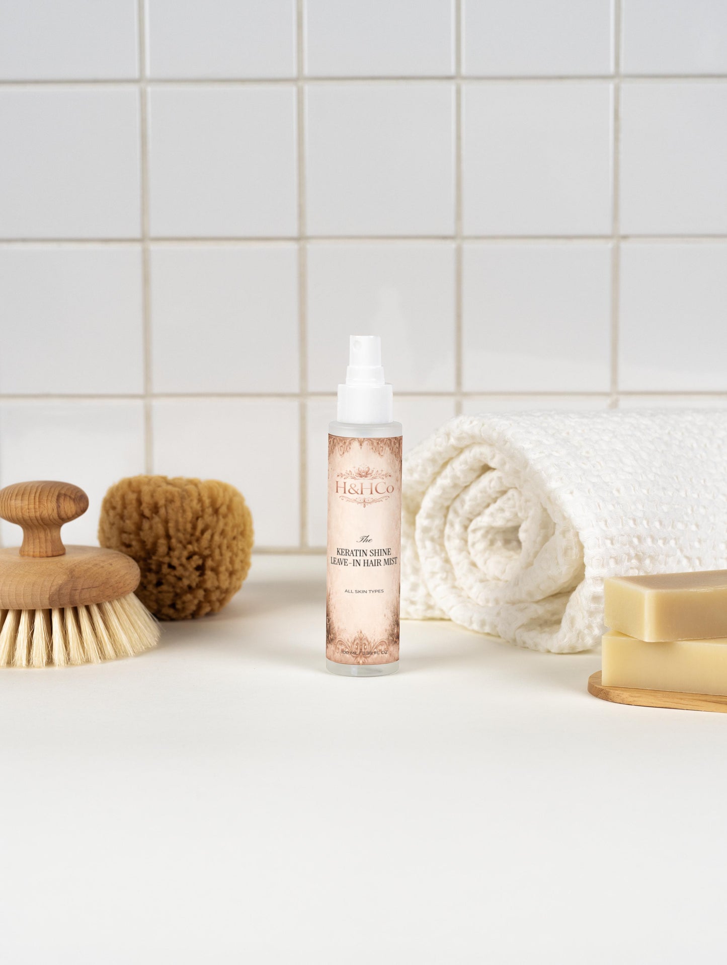 Keratin Shine Leave-In Hair Mist – Frizz Control & Detangler