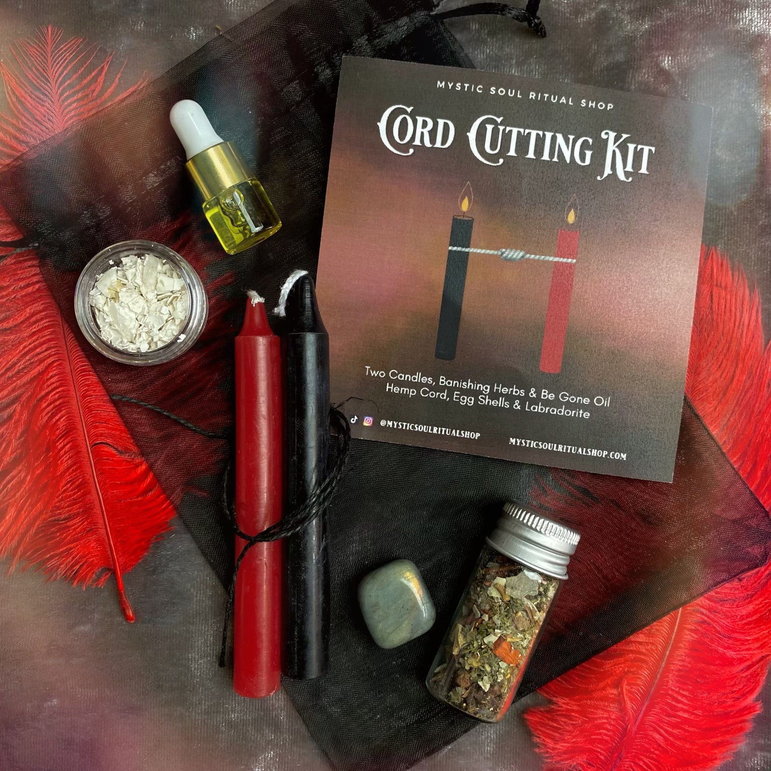 Cord Cutting spell kit - release letting go ritual kit by Hex & Harvest Co. apothecary
