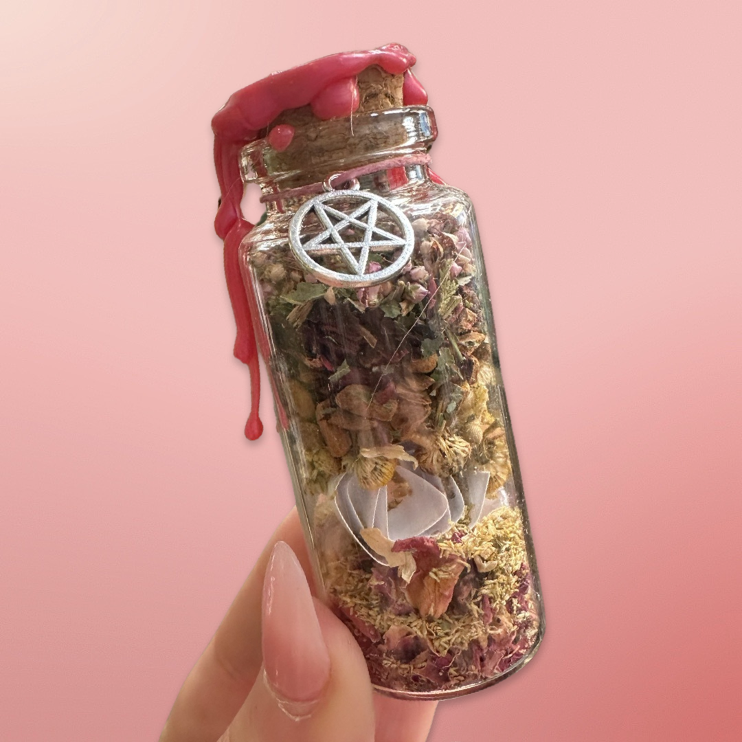 Love Spell Jar - attract romance manifest love ritual jar by Hex & Harvest Co. apothecary