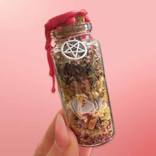 Love Spell Jar - attract romance manifest love ritual jar by Hex & Harvest Co. apothecary